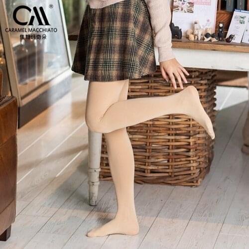 Caramella 210g Nylon Autumn Winter Fashion Womens Tights Plus Brushed High Elastic Velvet Tights Elastic Slim Warm Thick Tights