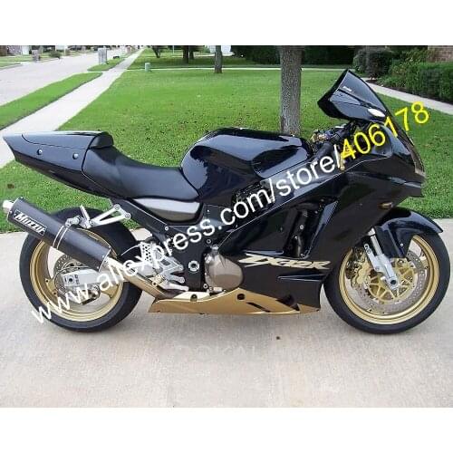 Golden Black Fairings For Kawasaki Ninja ZX-12R ZX 12R 2002 2003 2004 2005 2006 ZX12R ZX-12R ABS Fairing (Injection Molding)