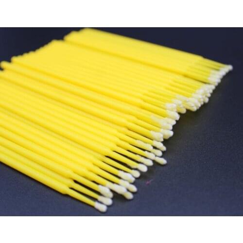 100pcs Disposable Cotton Swabs Eyelash Brushes Cleaning Swab Eyelashes Remover Tattoo Microbrush Kit