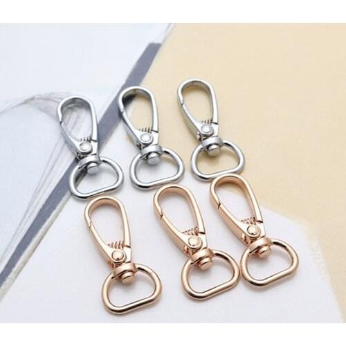 100pcs Swivel Lobster Leather Bag Handbag Purse Shoulder Strap Belt Clasp Clip Trigger Buckle Keychain Key Ring Dog Chain