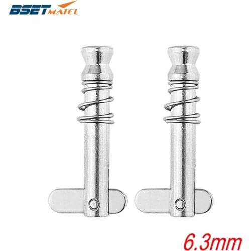 2PCS Stainless Steel 316 Marine Grade 6.3*42mm 1/4 inch Quick Release Pin for Boat Bimini Top Deck Hinge Marine hardware
