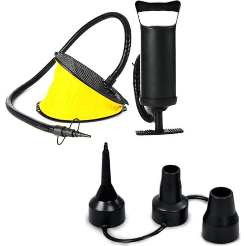 3L Bellow Type Foot Pump Inflatable Balloon Air Pump Durable Air Pump 3 Adapters To Fit Most Valves 54 Inch Long Hose