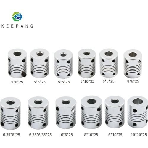 5pcs 3D Printer Flexible Shaft Coupler Stepper Motor Aluminum Alloy Z Axis Flexible Coupling Coupler Shaft Couplings