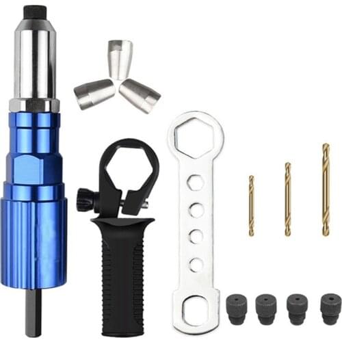 Electric Rivet Gun Adapter Blind Rivet Nut Drill Adapter Riveting Tool Insert Nut Tool Drill Riveter Gun Rivets
