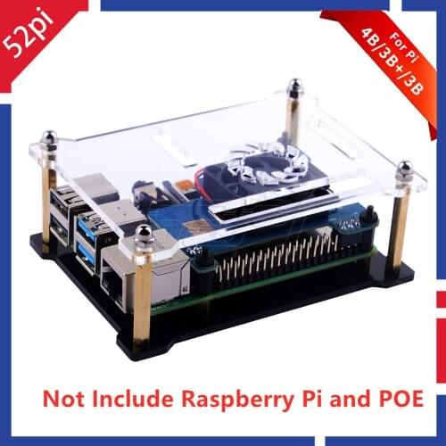 Acrylic Case for Raspberry Pi PoE Module With Round Head Screw Nut Screw Driver Coppler Pillar