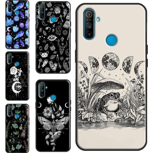 Occult Witchcraft Moon Gothic Witch For OnePlus 9 8 Pro 7 Nord 9R 8T Case Cover For Realme 8 Pro 7 6 Q3 C3 C11 C15 C21 GT Neo