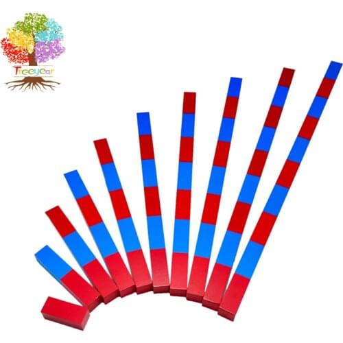 Family Version Baby Toy Montessori Small Numerical Rods 5 cm to 50 cm Math Preschool Training Kids Toys