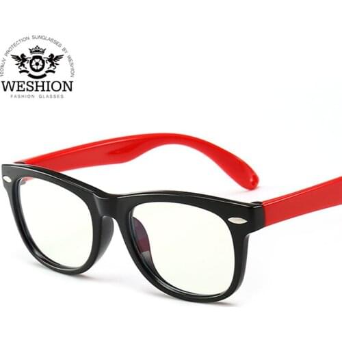 Brand Anti Blue Light Glasses Kids Square Flexible Optical Frame Prescription Eyeglasses Anti Reflective TR90 Boy Girl Glasse UV