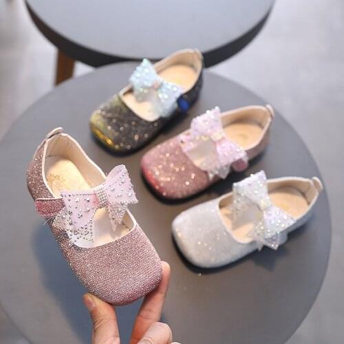 FOCUSNORM 0-3Y Summer Baby Girls Flats Shoes Sequins and Bow Knot Soft Sole Sneakers 3 Colors