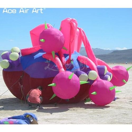 Giant lawn and outdoor decoration inflatable sea creature model,mutil-color material seaweed replica with free blower