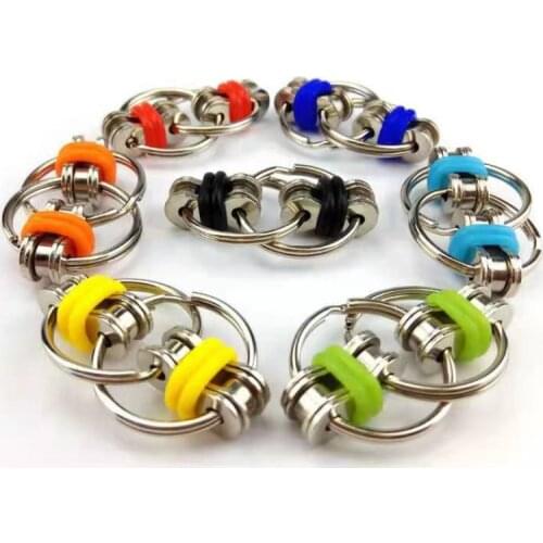 Fidget Toys Key Ring Hand Spinner Fidget Bearing Tri-Spinner EDC Toy Metal For Adult and Children Autism ADHD Anti Stress