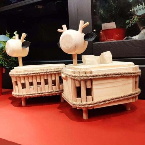 Коробка для салфеток Tissue Boxes Pure Handmade Solid Wooden Living Room Decoration Lovely Creative Household Smoke Napkin Box