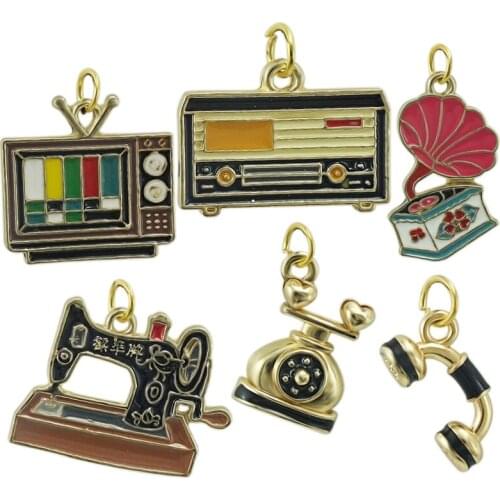 JINGLANG Hot DIY Fashion Charms Gifts New Alien Alloy Pendant Making Hair Bracelet Necklace Jewelry Accessories 30 pcs