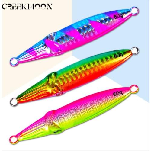 HOT 40g 60g 80g 100g Fishing Jigging Lure Spoon Spinnerbait Metal Bait Bass Tuna Lures Jig Lead Glittering Minnow Pesca Tackle