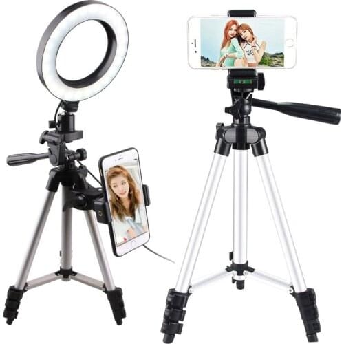 Mobile Phone Flashes & Selfie Lights Dimmable Fill LED Ring Light for Youtube Makeup Phone Selfie with Tripod Phone Holder Clip