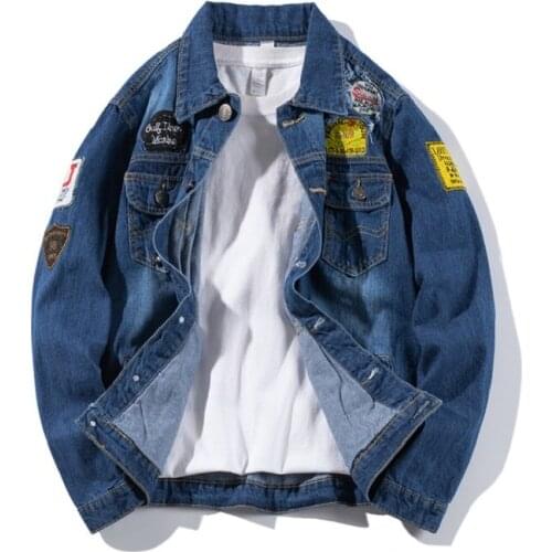 Men Clothing 2020 Fall Denim Jacket Mens Trend Plus Size Harajuku Style Jacket Men Japanese Loose Coat Chaqueta De Los Hombres