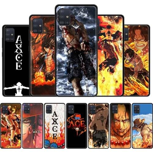Soft Phone Case For Samsung Galaxy A51 A71 A21s A31 A41 M31 A11 A12 M51 A32 5G M30s A91 A42 Cover Funda Anime ACE One Piece Capa