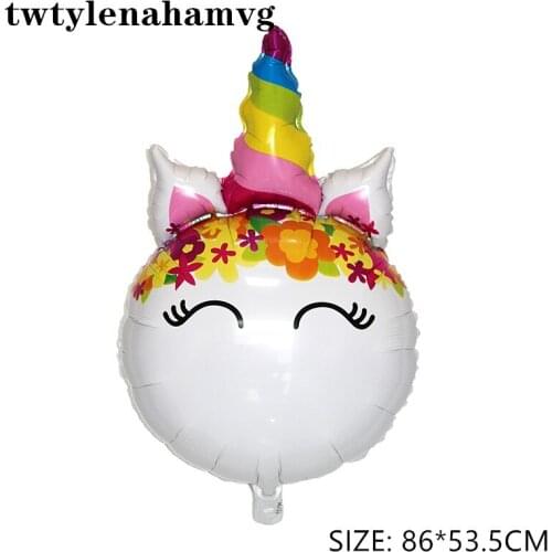 New Wedding Decoration Eyelash Unicorn Foil Ballon Valentines Day Gift Happy Birthday Balloon High Quality Toy Grand Event