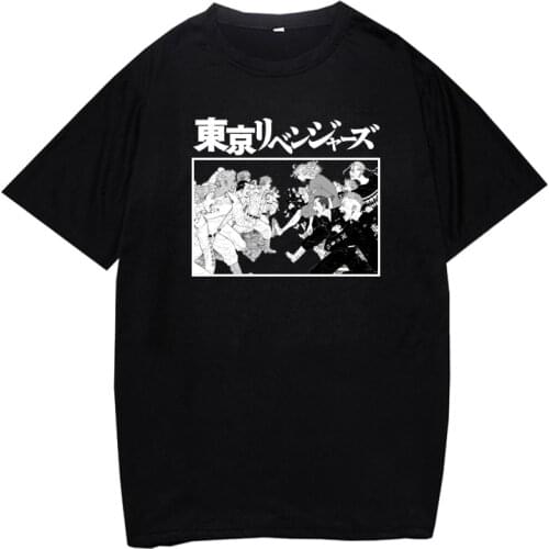 New Arrival Cool Top Tee Hot Anime Tokyo Revengers Printed T-Shirt Manga Shirt Cartoon Graphic Clothes Unisex
