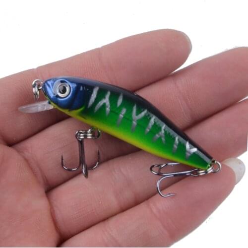 1Pcs Sink Minnow Fishing Lure 6cm 4.5g Lifelike Swing Small Fish Deep Diving Hard Lures Japan Winter Vibration Baits 3D Eyes
