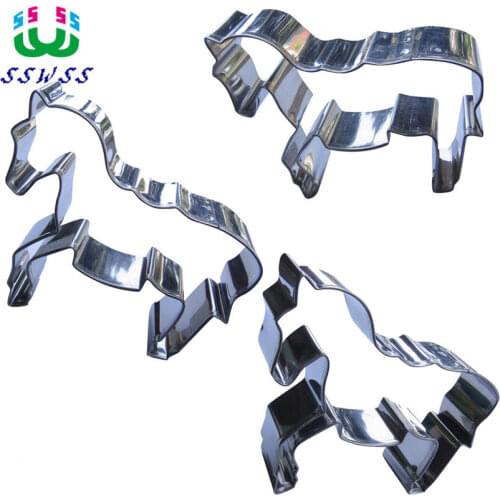Direct Selling,Handsome Pony Shape Cake Decorating Fondant Cutters Tools,Animation Style Cake Cookie Biscuit Baking Molds