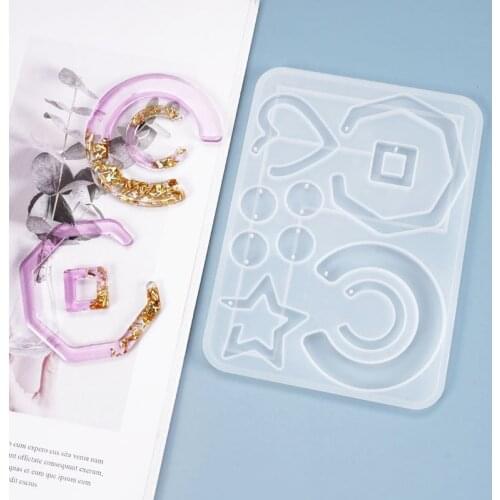 Star heart earrings pendant Silicone Mold Ornaments Resin Clear Mold Crystal DIY Mold for jewelry Decoration Craft Resin Art