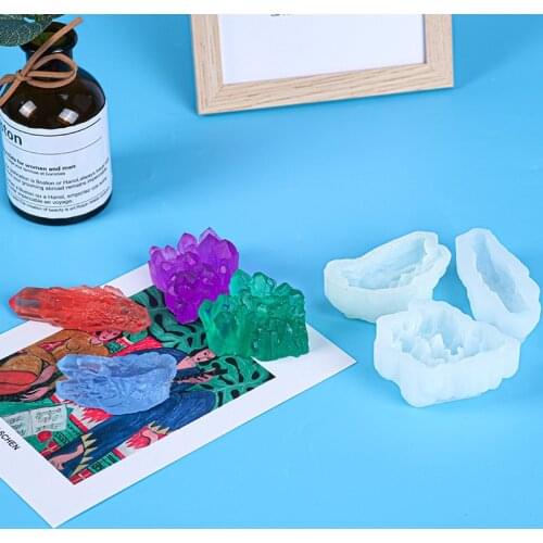 2021 New transparent Silicone Mold Crystal Cluster Stone Rockery Ice Crystal Ornaments Silicone Mold 1 pcs