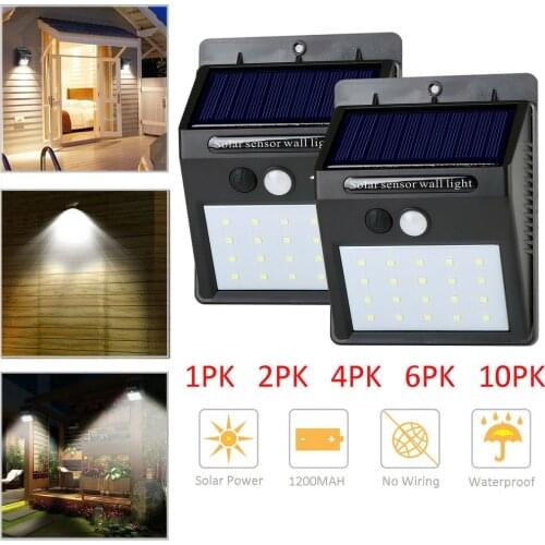 LED Solar Power PIR Motion Sensor Wall Light 20 LED Outdoor Waterproof Energy Saving Street Yard Path Home Garden Security Lamp