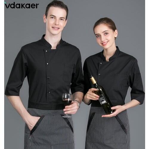 Unisex Restaurant Kitchen Chef Uniform short sleeve Shirt Breathable Chef Jacket+cap+apron works clothes for men