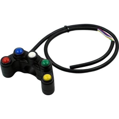 22mm Universal 5 button Array Motorcycle Switches Race Bikes Motorcross Handlebar Switches Assembly Handle bar switch