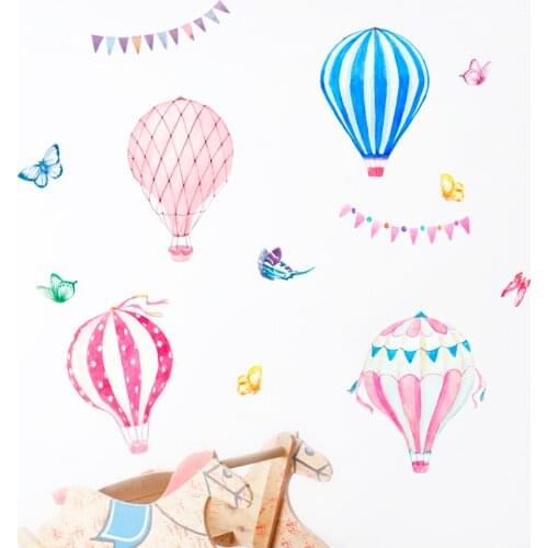 Balloons rainbow butterfly wall stickers For kids rooms decals children bedroom kindergarten Decoration wall sticker Decals