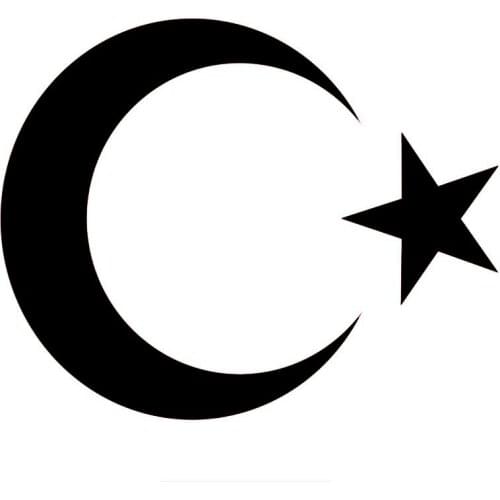 Funny National Emblem of Turkey Moon & Star Turkish Flag Car Stickers Waterproof Bumper Boot Decals PVC