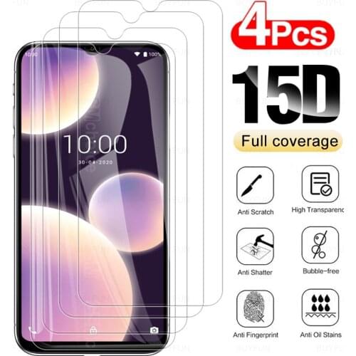 4PCS 15D Tempered Glass For Wiko View 4 View4 Lite 4Lite Glass Anti-scratch Screen Protectors Protective Phone Film
