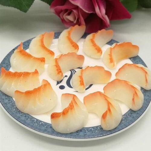 16PCS Simulation Dumpling Artificial Food Realistic Dumpling Fake Food Photo Prop Display Model