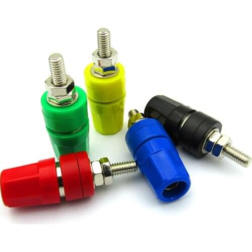 5pcs M4X36 pure copper terminal 4mm banana Jack Socket 20A binding post Banana plug connector