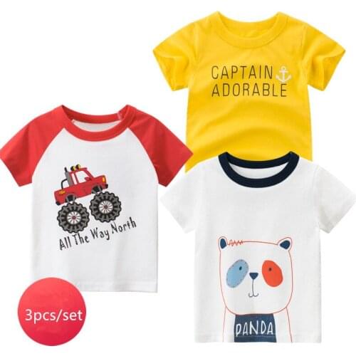Bambino New Year 2021 Tshirt for Boys Cartoon Summer Children Tops 2-9Years Little Kids Clothing Baby Costume Pure Cotton Shirt