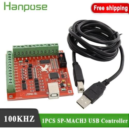 Free shipping CNC USB SP-MACH3 100Khz Breakout Board 3 Axis Interface Driver Motion Controller Suitable for stepper motors