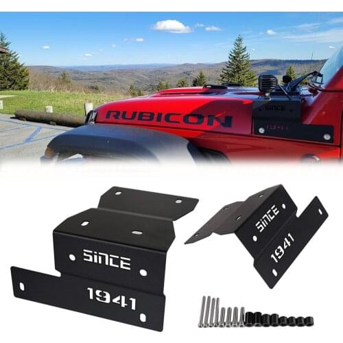 Car Steel Hood Lower A-Pillar Mounting Brackets LED Light Bar For Jeep Wrangler JL 2018 2019 2020 2021