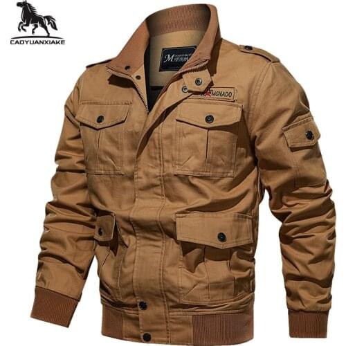 Jacket Men Autumn New Windbreakers men Pilot Coat Solid color Mens Bomber Jackets Casual Windbreaker Jacket Mans Clothing 9963