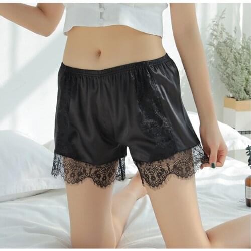 Summer Lace Eyelashes Short Pants Women Anti Chafing Short Safety Pants Can Wear Outside Shorty Femme Loose Shorts Under Skirt