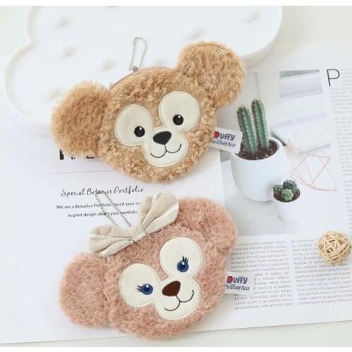 Duffy Bear Shelliemay Plush Coin Purse Bag Cute Cartoon Duffy Bear Wallet Card Holder Bag Pendant Keychain Bag for Children Gift