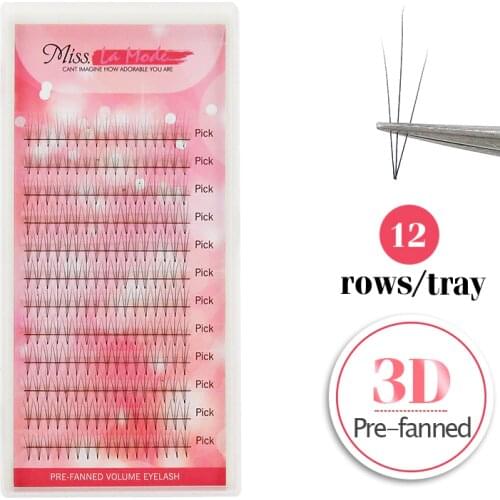 Miss LaMode 3D-5D Pre-fanned Volume Fans Faux Mink Handmade Russian Volume Eyelash Extension Supplies Individual eyelashes