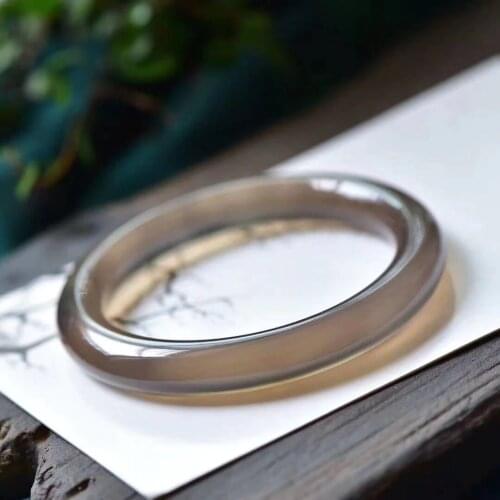Natural Round Bangle Hand-carved Jade Bracelet Fashion Jewelry Lady Bracelet Women Charm Jadeite Gift Accessories 56-62mm