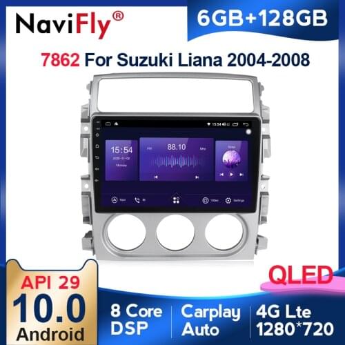 NaviFly 7862 QLED Screen 1280*720 Android 10 For Suzuki Liana 1 2004 - 2008 Car Radio Multimedia Video Player GPS Navigation