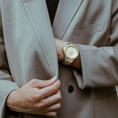 NAVIFORCE New Mens Fashion Business Watches Full Steel Luxury Brand Rhinestone Waterproof Quartz Clock Male Relogio Masculino