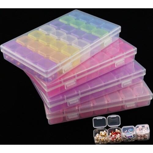 Diamond Painting Organizer 28 Grid Plastic Storage Box Tool Accessories for Diamond Painting Embroidery Sale Case