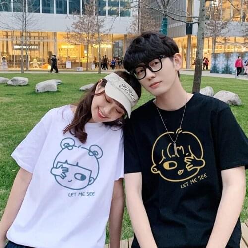 Couples wear summer 2021 minimalist minority Korean T-shirt couples clothes couples clothing