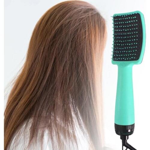 Hot Air Brush Styler Comb Hair Dryer Brush Lightweight Roll Straight Dual-use ABS Hot Air Curling Comb for Women