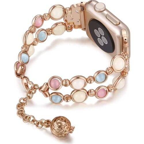 Luxury Bracelet Watchband for Apple Watch Wristbands 38mm/40mm Series 5/4/3/2/1 Watch Band for iWatch 42mm/44mm Wrist Strap