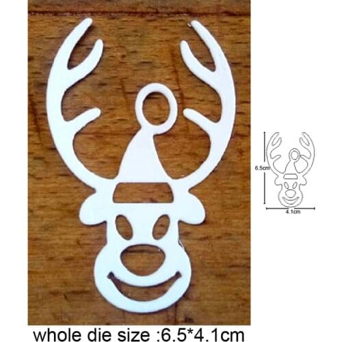 Christmas Clown Deer Metal Cutting Dies for DIY Scrapbooking Stamp Card Making Decorative Craft Embossing Die Cuts Stencils dies